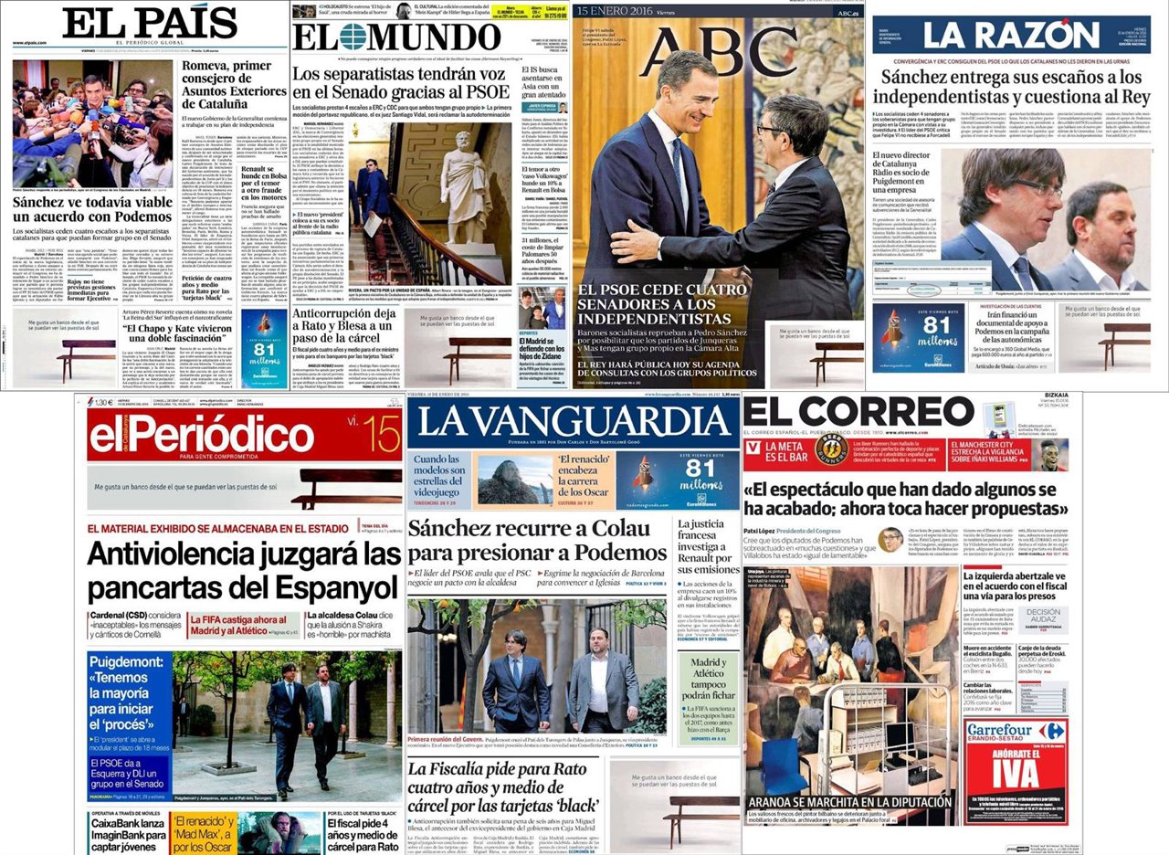 Portadas de este viernes, 15 de enero