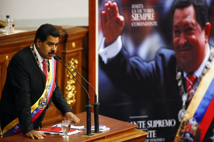 Nicolás Maduro ante la Asamblea Nacional en octubre de 2013