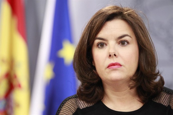 Soraya Sáenz de Santamaría tras el Consejo de Ministros