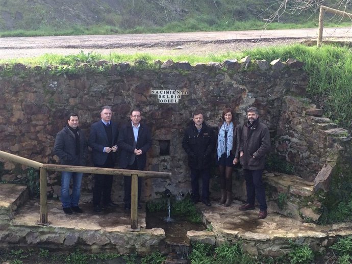 Visita de José Fiscal a Aracena (Huelva). 