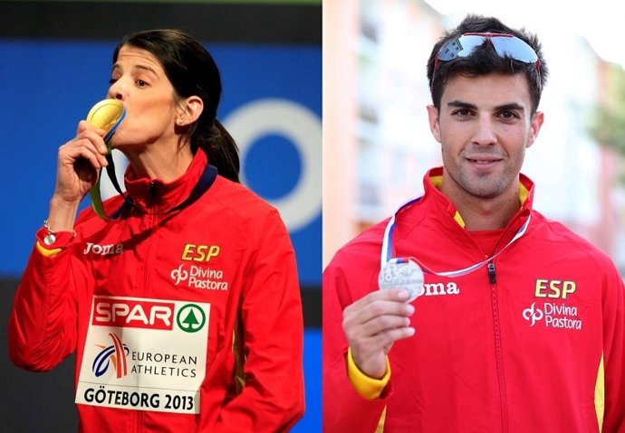 Ruth Beitia y Miguel Ángel López