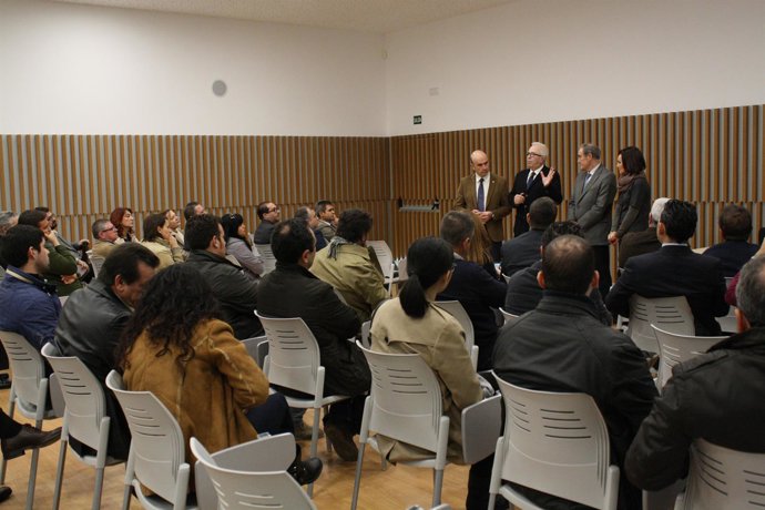 Sánchez Maldonado, con empresarios en Palma del Río (Córdoba)