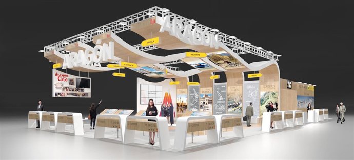 Recreación del stand de Aragón en Fitur 2016