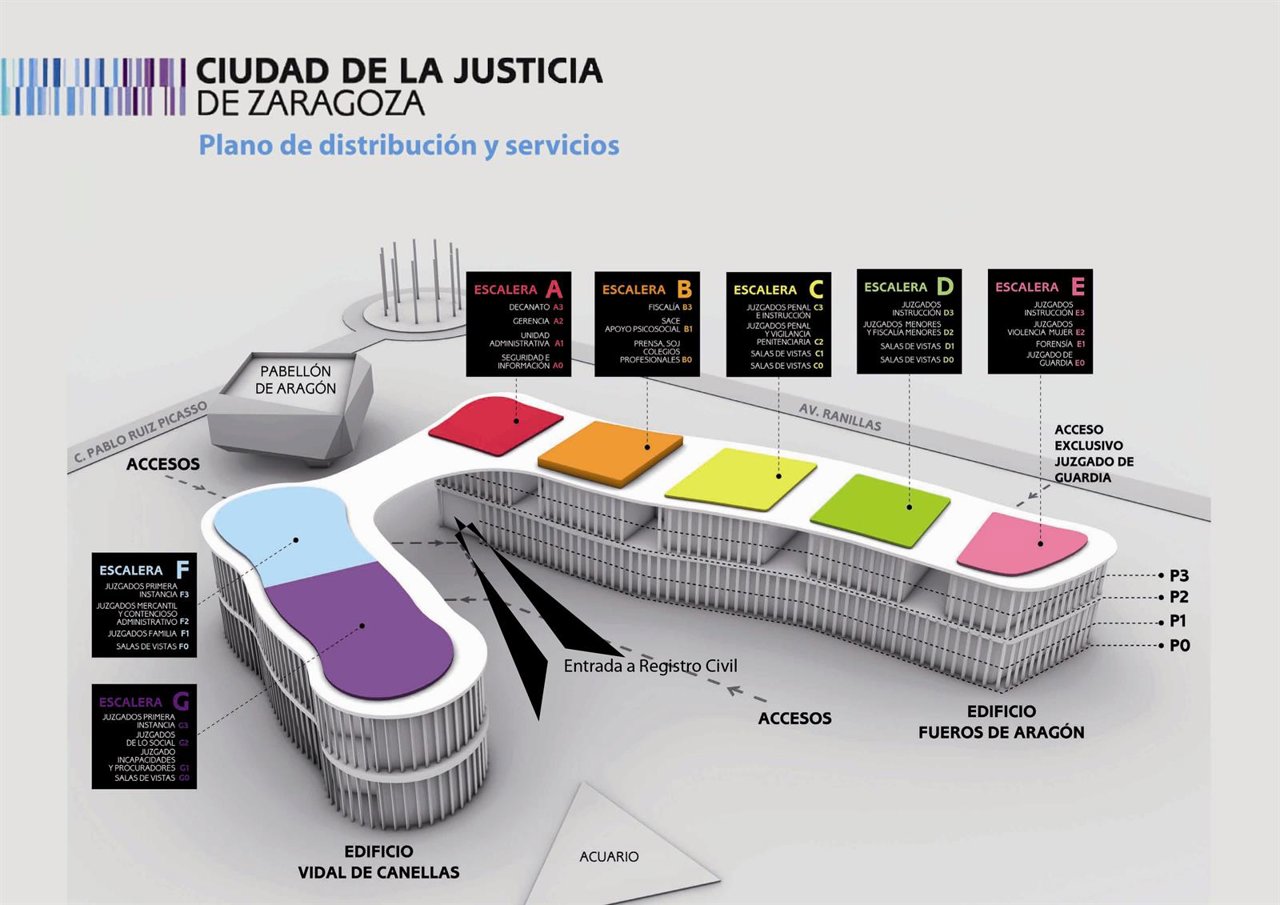 Croquis de la nueva ubicación del Registro Civil.