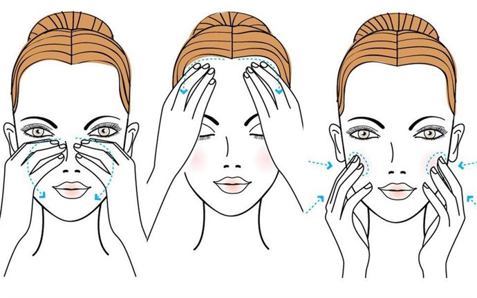 Ilustraciones de cómo aplicar la crema de forma correcta