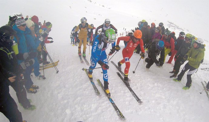Kilian Jornet en la Copa del Mundo de esquí de montaña