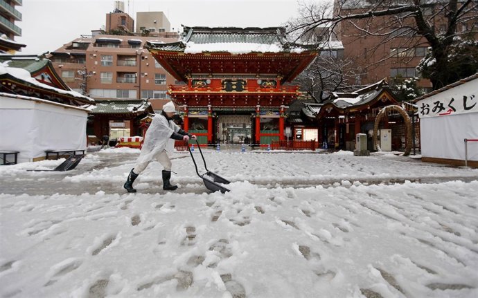 Retirada de la nieve en Tokio