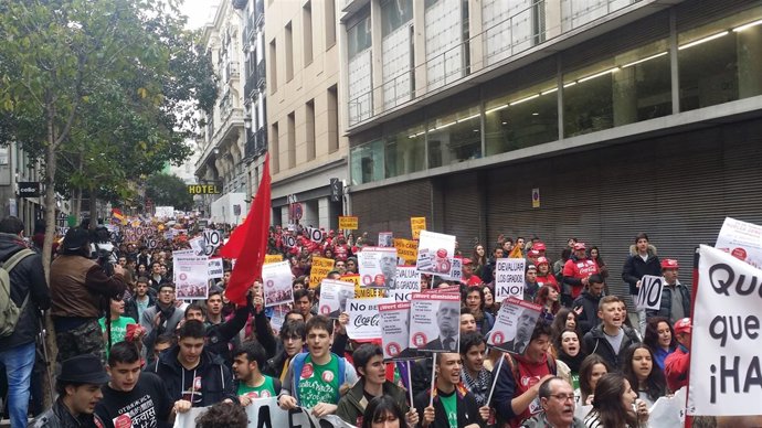 Huelga de estudiantes en Madrid