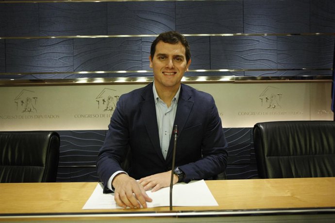 Rueda de prensa de Albert Rivera en el Congreso