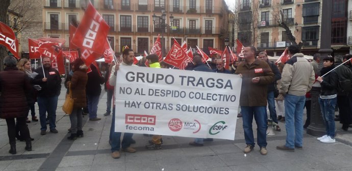 Concentración de trabajadores de Tragsa en Toledo