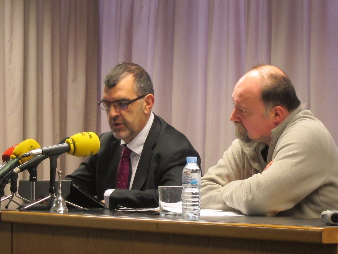 Carles Santamaría y Toni Guiral, en la presentación del Salón del Cómic
