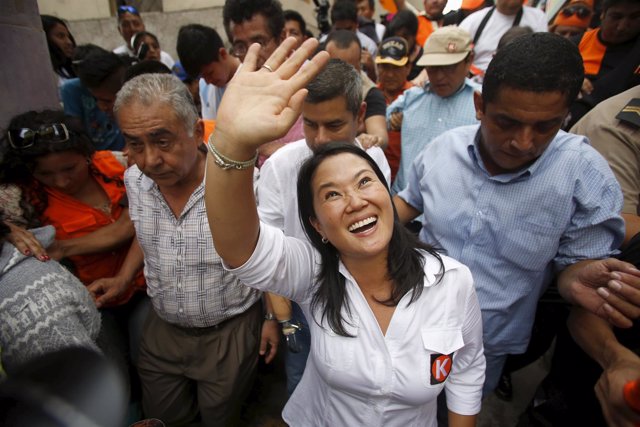 La candidata presidencial Keiko Fujimori