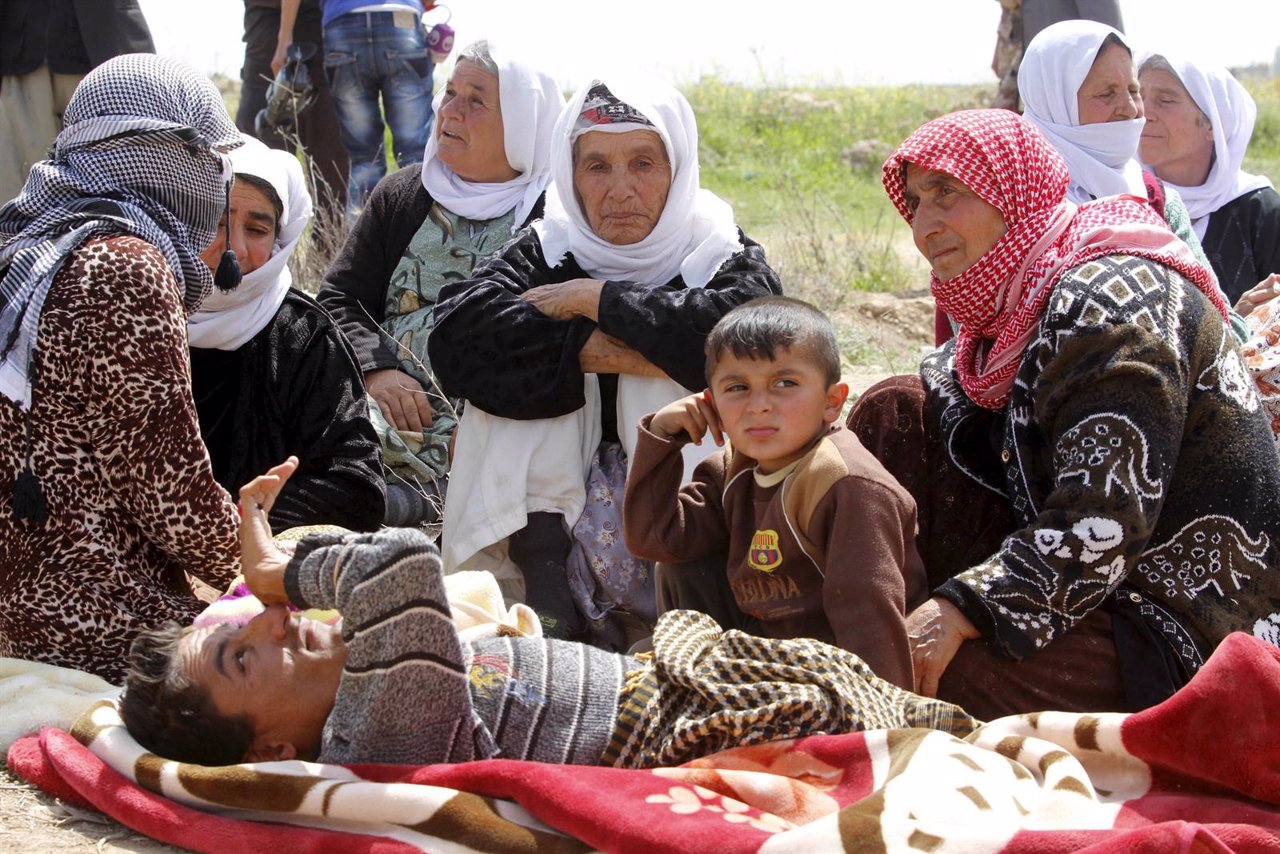 Miembros de la minoría yazidí liberados tras su secuestro por Estado Islámico