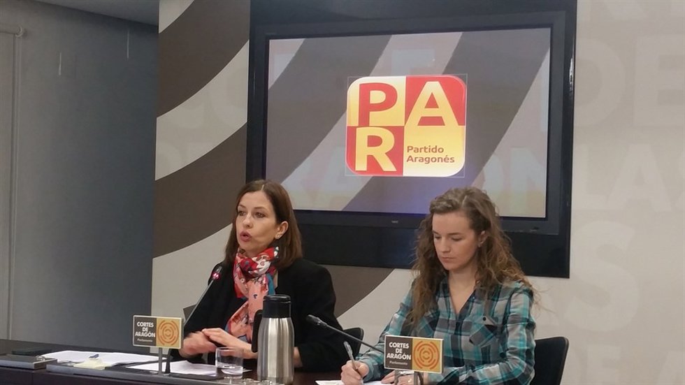María Herrero y Lucía Guillén, diputadas del PAR en las Cortes de Aragón