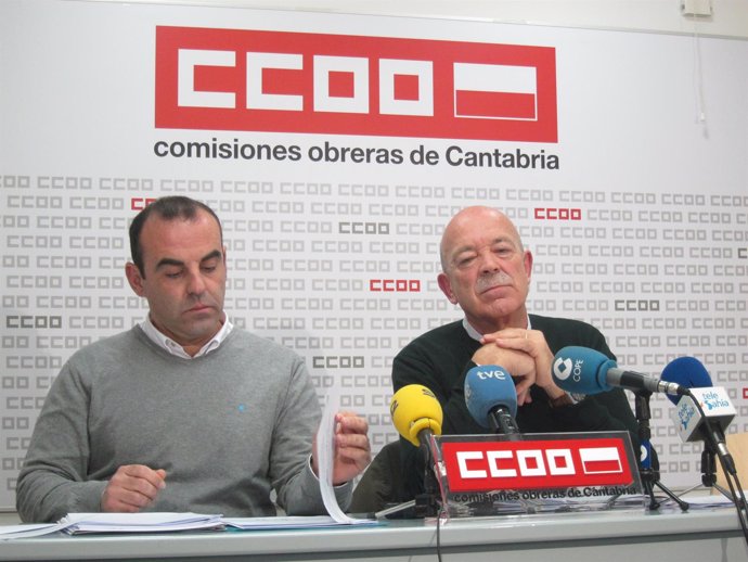 Javier González y Javier Sabater, del sector público y forestal CCOO Cantabria 