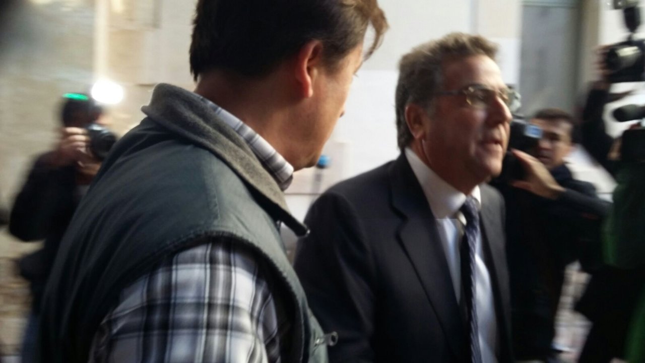 Enrique Ortiz a su llegada al juzgado este lunes