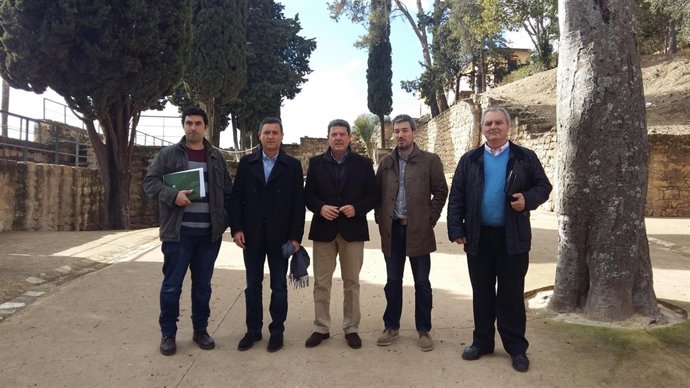 Responsables y técnicos de Endesa y de la Junta en Medina Azahara