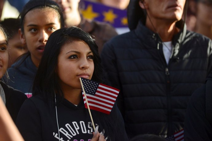 Latinos, latinoamericanos, eeuu, elecciones, bandera, americana