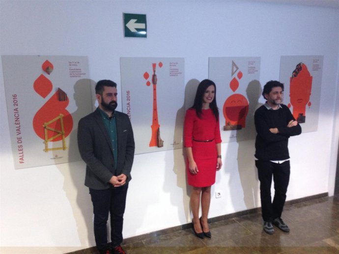 Fuset, Moreno y Ramón descubren la campaña gráfica de las Fallas 2016