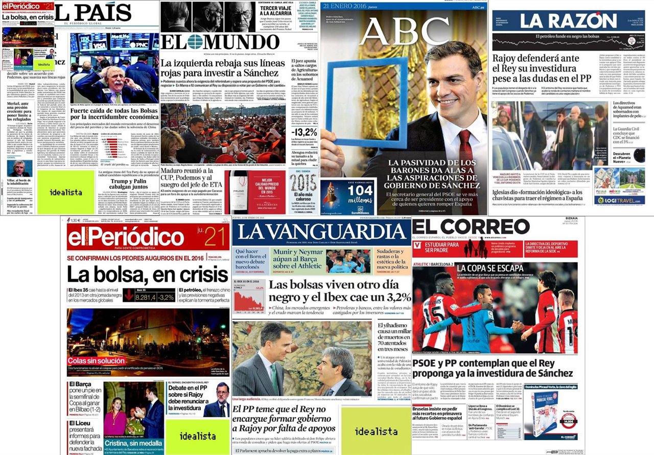 Portadas de este jueves, 21 de enero