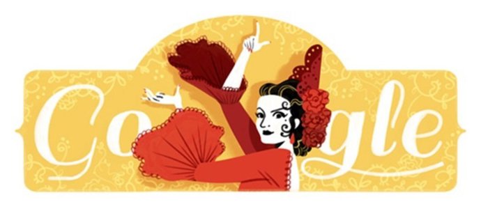 Doodle dedicado a Lola Flores