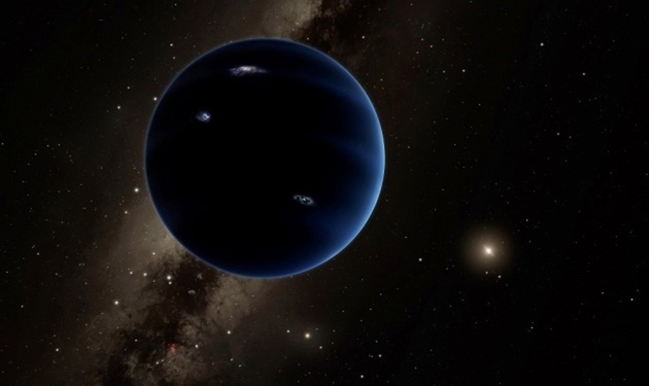 Recreación artística del planeta Nueve