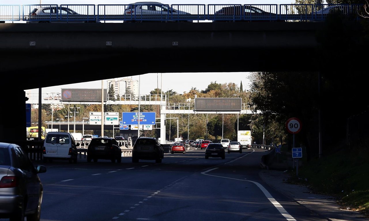 Limitación de la velocidad en Madrid, en la M30, por la alta contaminación