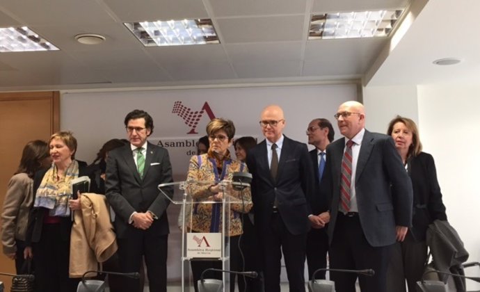 La presidenta de la Asamblea y el presidente del TSJ, durante la rueda de prensa