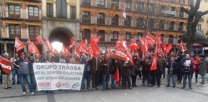 Concentración de los trabajadores de Tragsa en Toledo