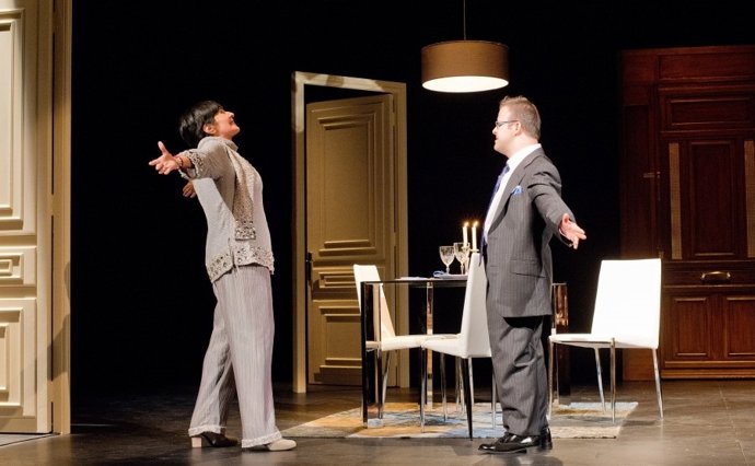 Velasco y Aritmendiz en el escenario