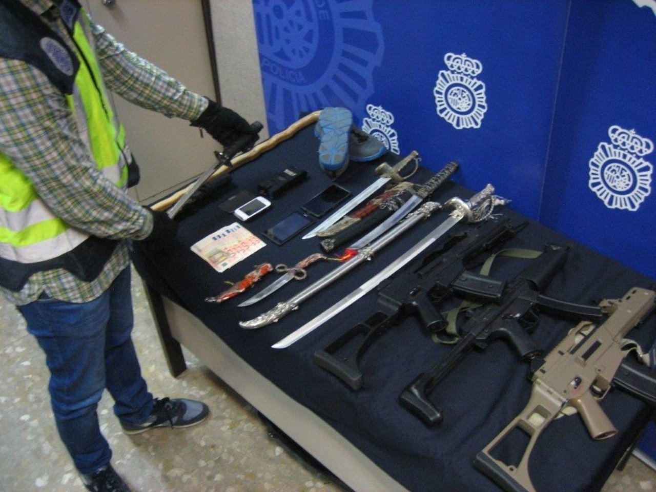 Objetos intervenidos por la Policía Nacional 