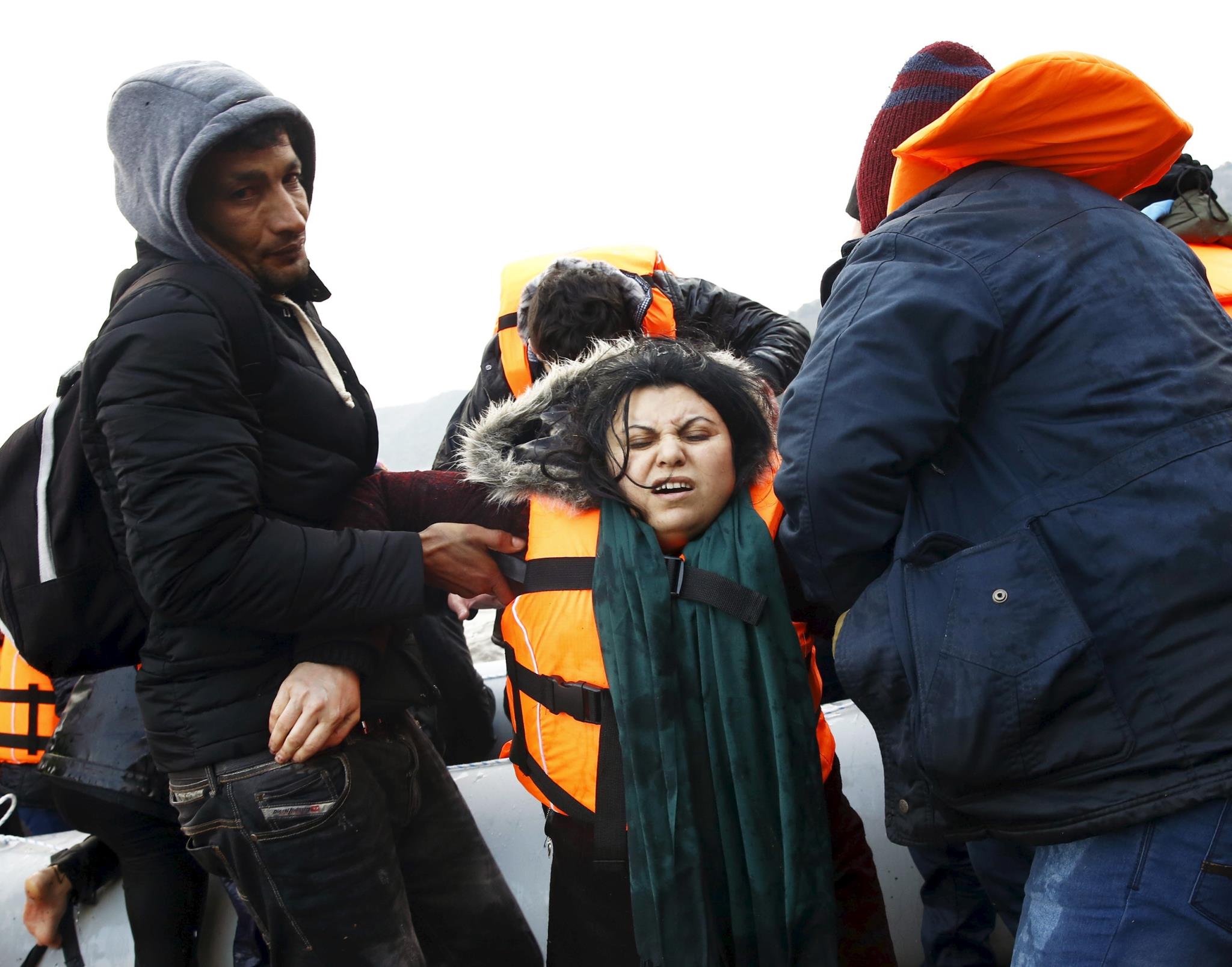 Llegada de refugiados sirios a Lesbos