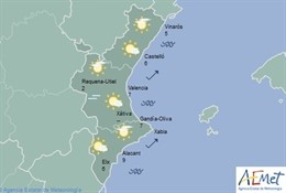 Predicción del tiempo para este viernes en la Comunitat