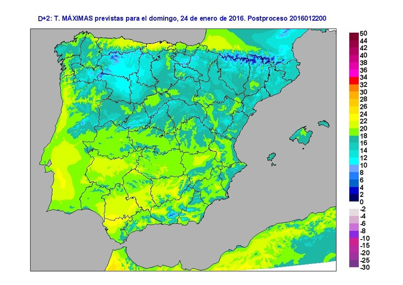 Temperaturas primaverales previstas para el penúltimo domingo de enero de 2016