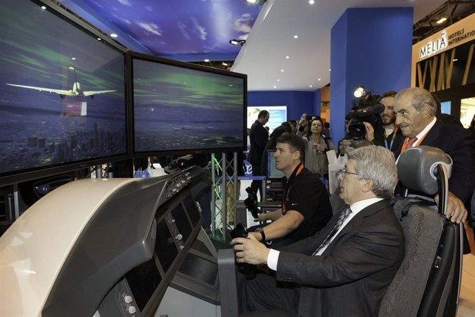 Cerezo en el simulador de Air Europa