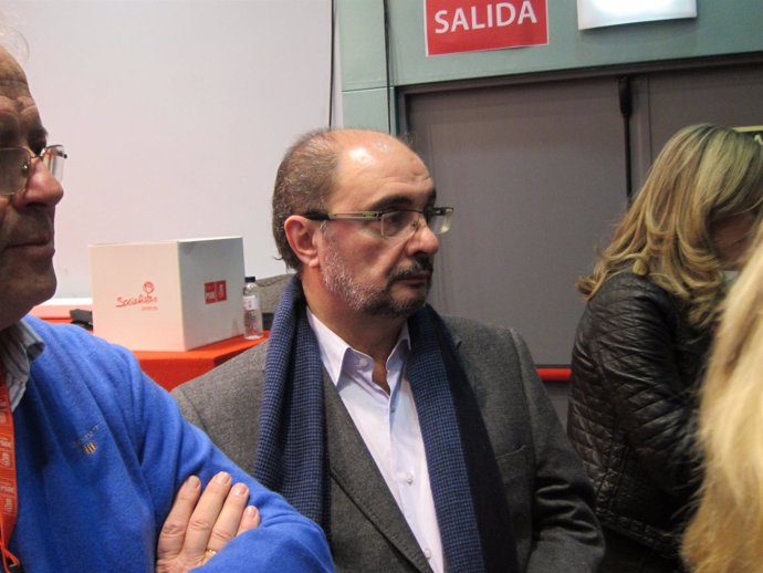 El secretario generla del PSOE-Aragón, Javier Lambán