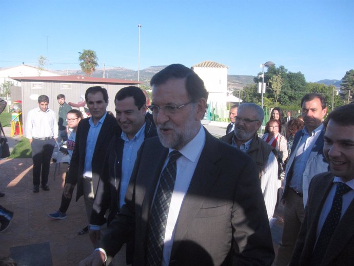 Mariano Rajoy com Juanma Moreno, José Antonio Nieto y Fernando Priego