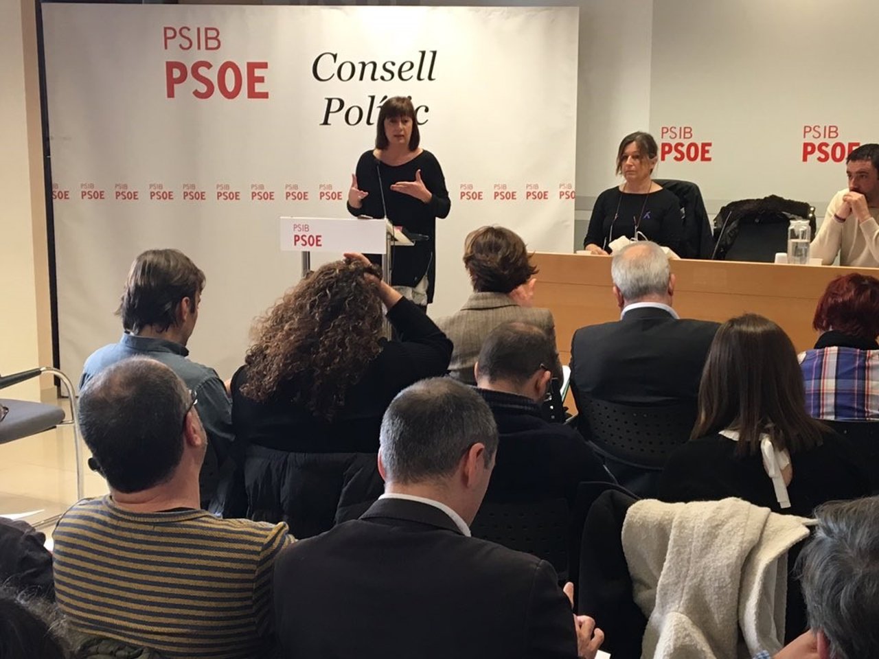 Armengol interviene en el consejo político del PSIB