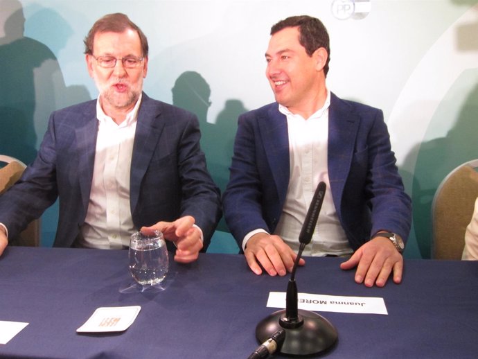 Mariano Rajoy y Juanma Moreno en Córdoba