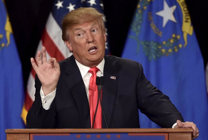 El precandidato presidencial republicano Donald Trump