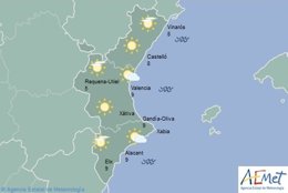 Predicción del tiempo para este domingo 24 de enero en la Comunitat