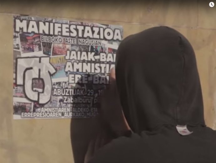 Imagen del video difundido por Movimiento Pro Amnistia Ta Askatasuna