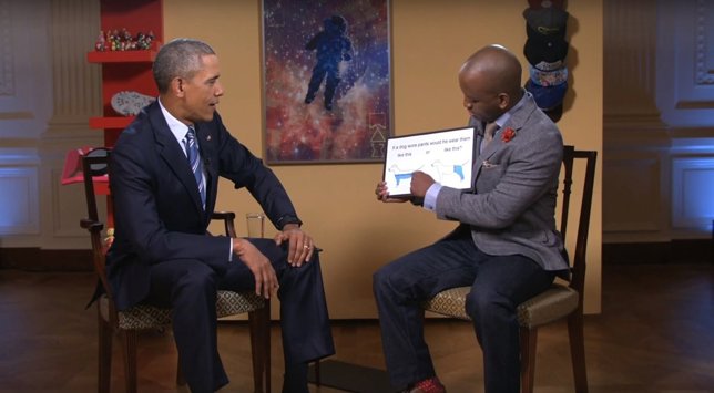 Obama opina sobre cómo deberían llevar pantalones los perros