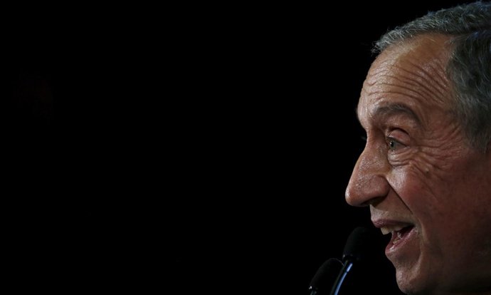 El candidato presidencial conservador Marcelo Rebelo de Sousa