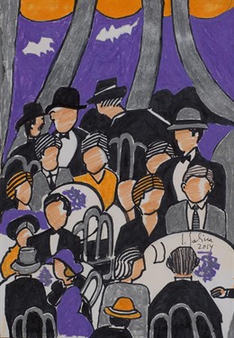 Pintura de Joaquín Sabina, 'Baden-Baden', para exposición 'Artistas con duende'