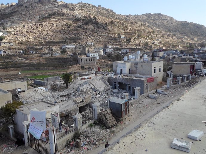 Hospital de MSF bombardeado en Shiara (Yemen)