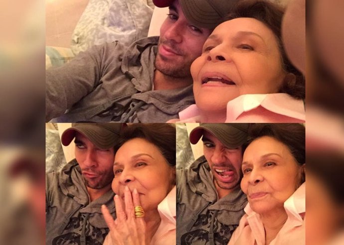 Enrique Iglesias con su abuela/ Instagram