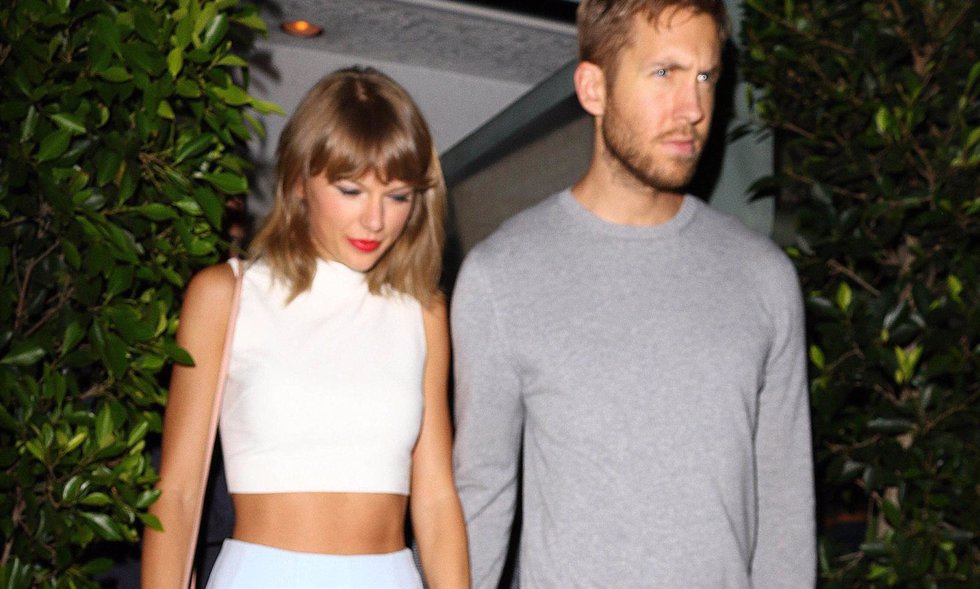 Taylor swift y Calvin Harris saliendo de un restaurante en santa MonicaSanta Mon