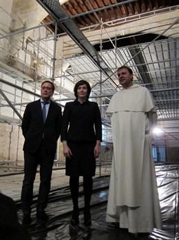 García Cirac visita las obras del Convento de San Esteban de Salamanca