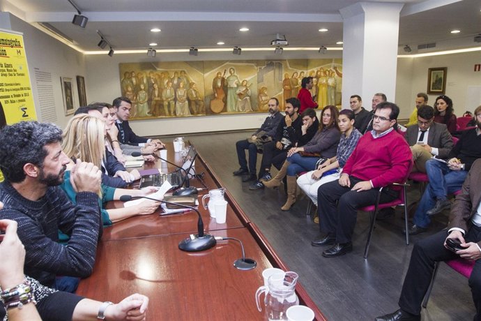 El diputado de Cultura, Antonio J. Rodríguez, en la presentación del Máster.